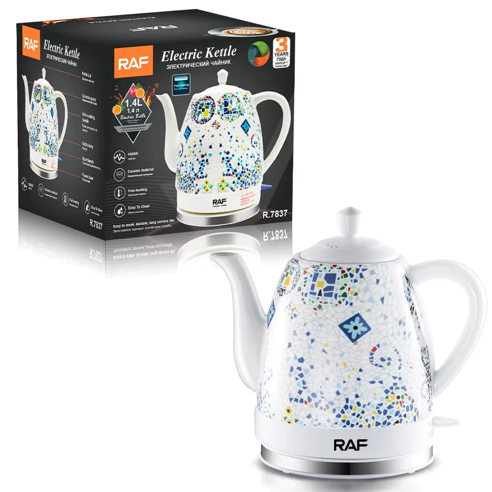 Çajnik Elektrik Qeramik RAF R.7837 – 1.4L, 1000W