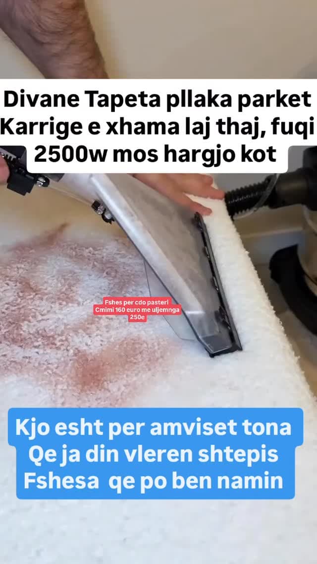 Fshesë me vakum për larje dhe tharje të tapeteve dhe divaneve, 2500 W