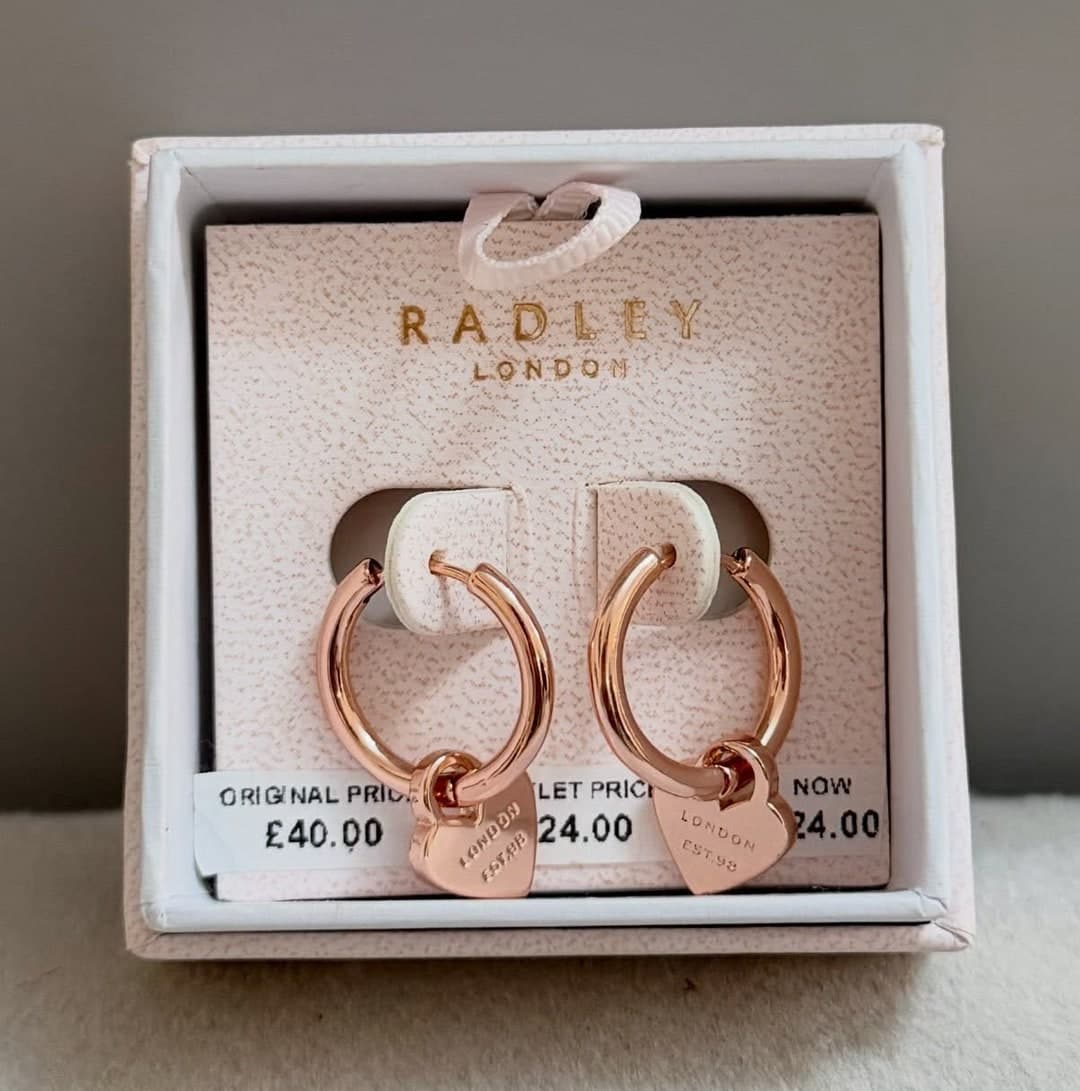 Vathë rrethi Radley London me zemër, ngjyrë ari rozë