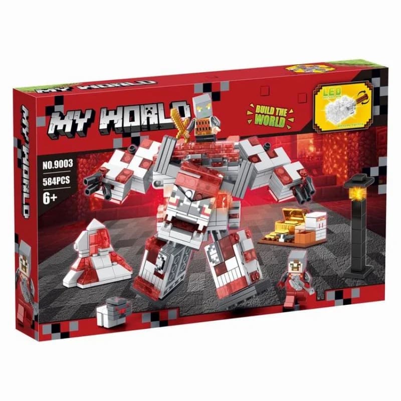 Set Ndërtimi My World Robot – 584 Pjesë me LED
