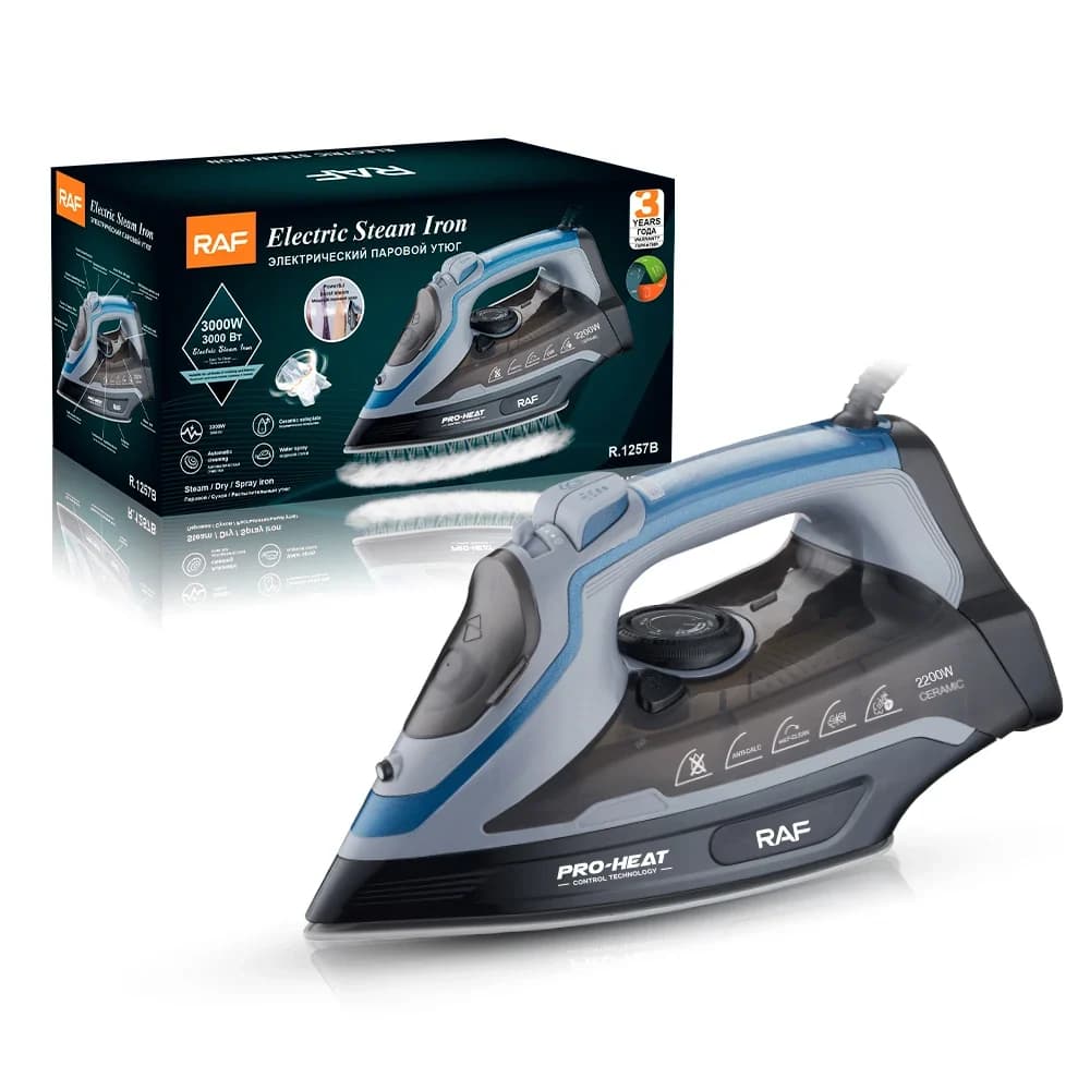 Raf Supply - 3000watt Handheld Electric Steam Iron for Hotels