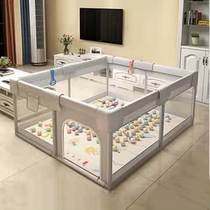 Hapësirë lojërash Portative për Bebe – Playpen me Rrjetë Mbrojtëse