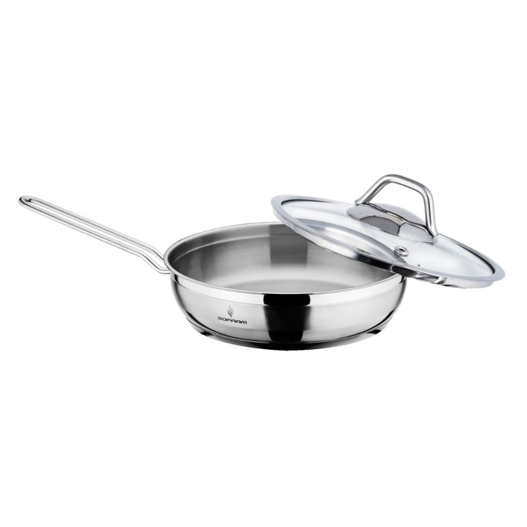 Tigan Inoksi Premium d24 cm 2.30L me Kapak Qelqi