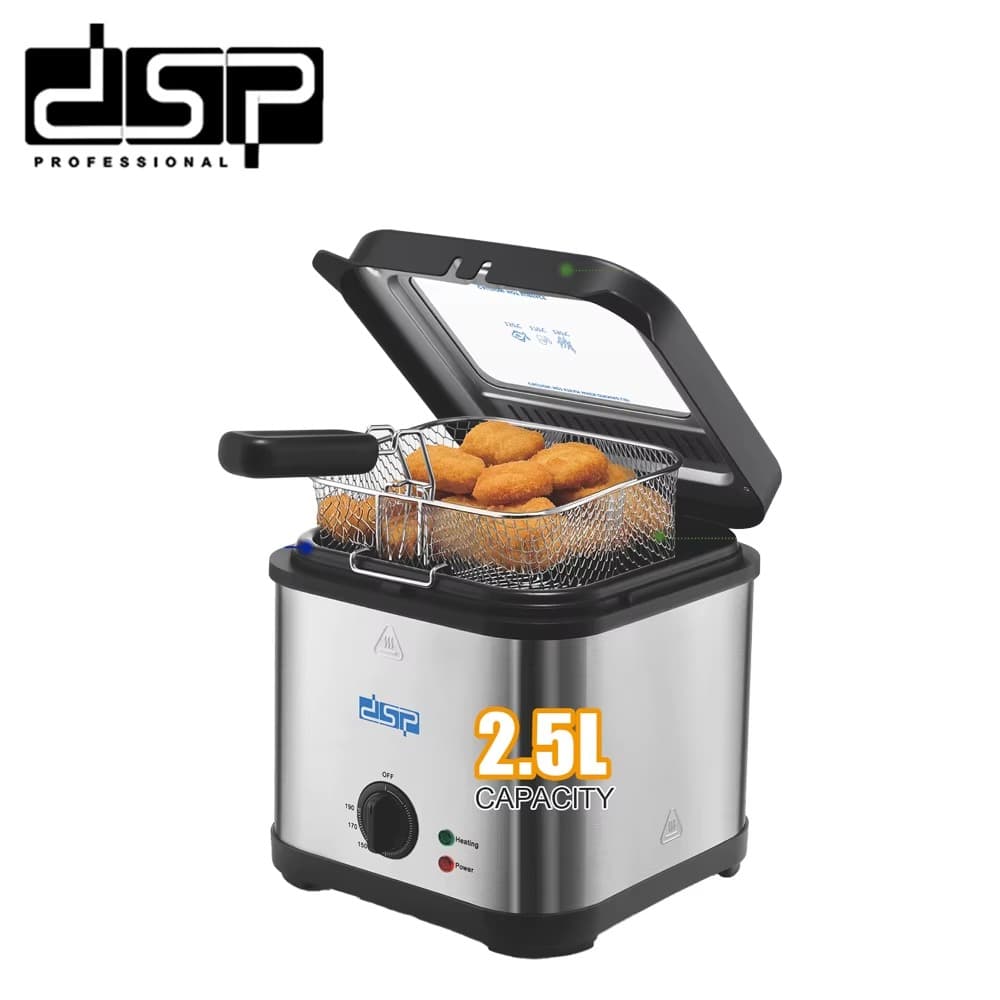 Fritezë me Vaj DSP KB2191 2.5L 1200W – Me Dritare & Termostat