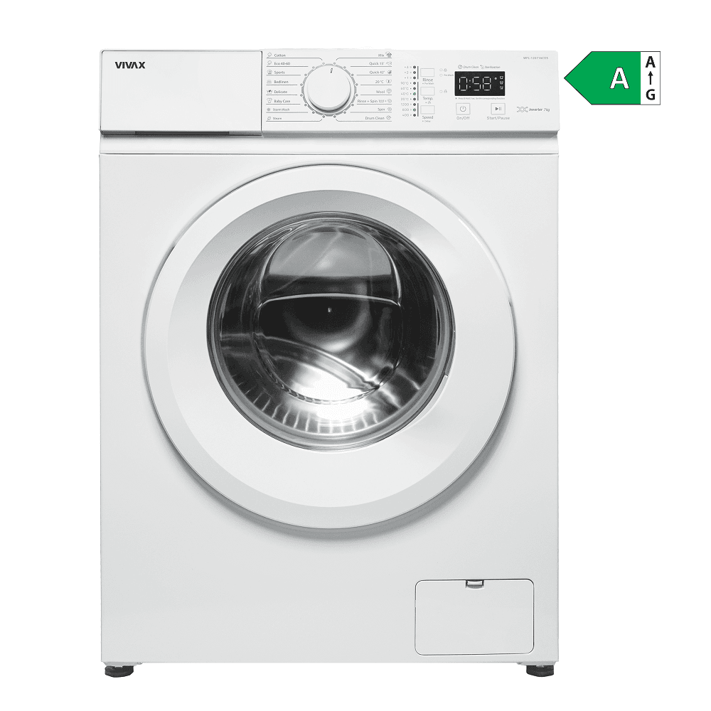 Lavatriçe VIVAX WFL-120716CDS 7Kg 1200RPM Inverter Klasa A– 16 Programe & Quick Wash