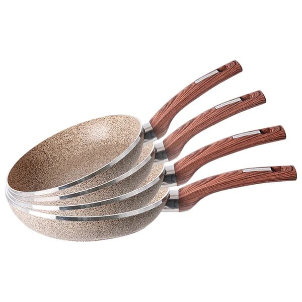 Set Tiganësh Granit 4 Copë - Veshje Antingjitëse