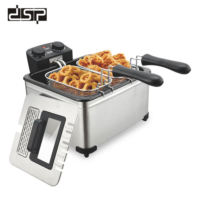 Fritezë Elektrike DSP KB2111 – 5L 2000W me 3 Shporta & Termostat të Rregullueshëm