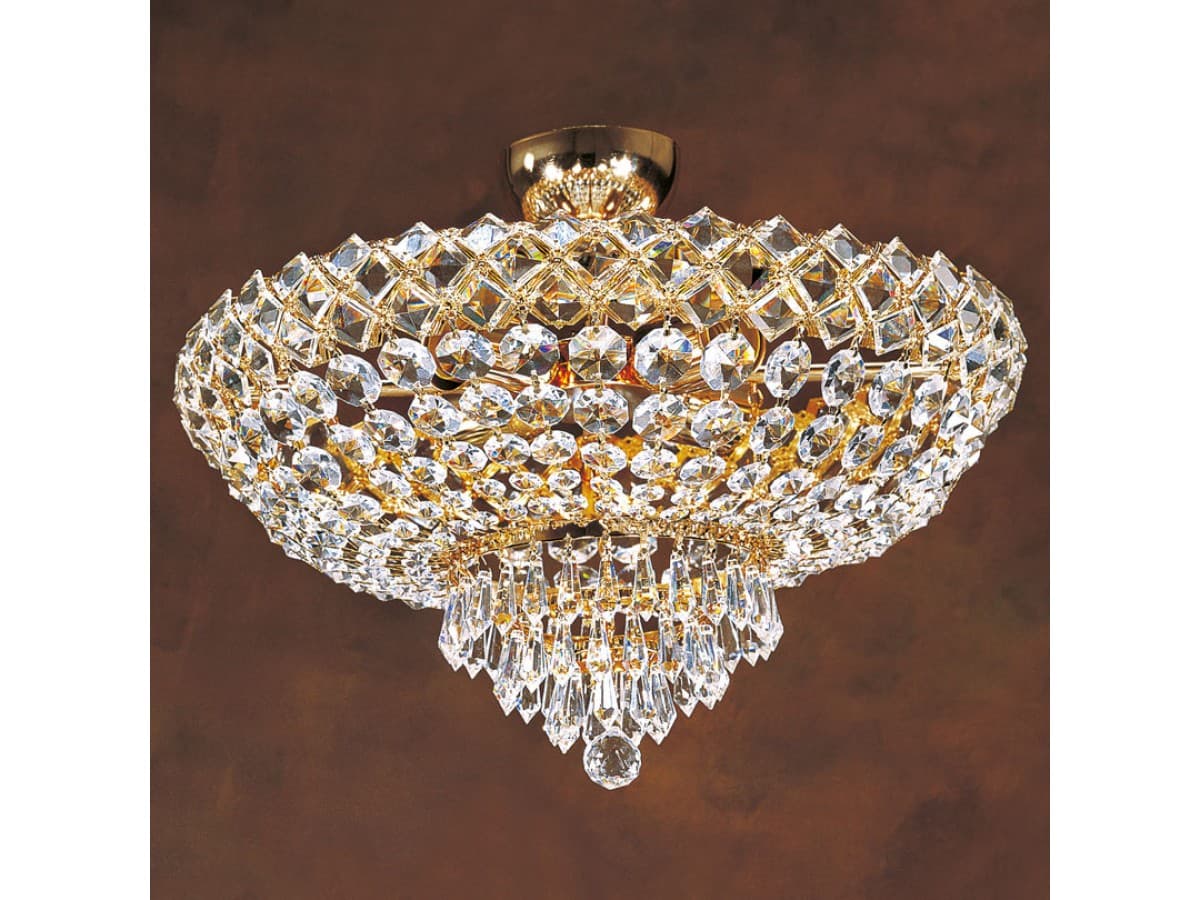 Abazhur Tavani V531 Lare Me Flori Dhe Kristale Spectra Swarovski