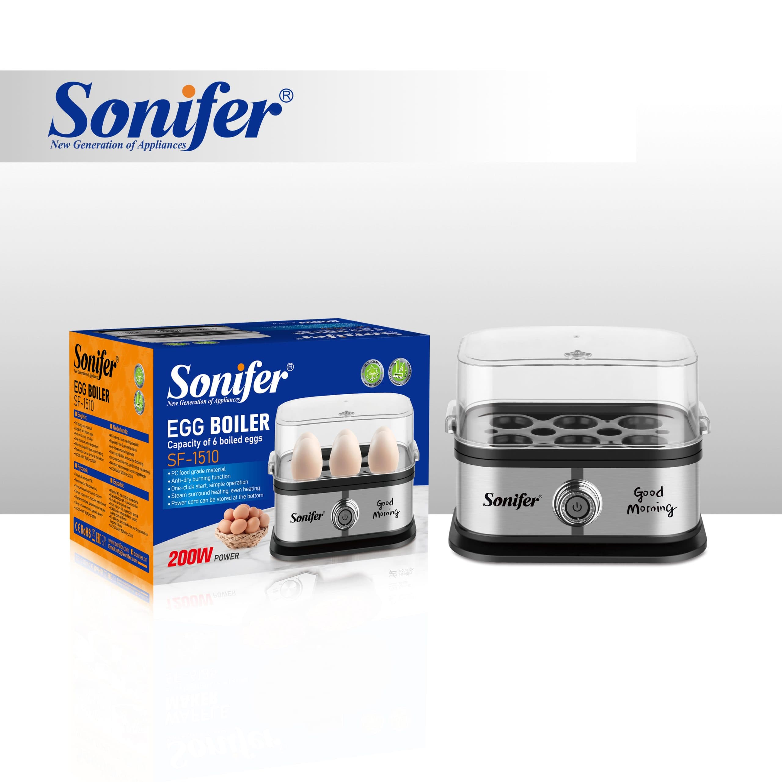 Zierese veze sonifer SF-1510 Fuqi 350W, Inoks, Kontroll ON/OFF