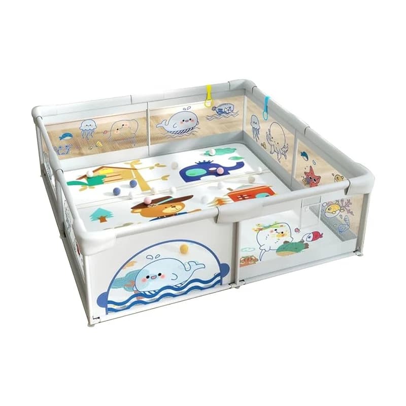 Hapësirë Lojërash për Bebe 150 × 160 cm me Rrjetë