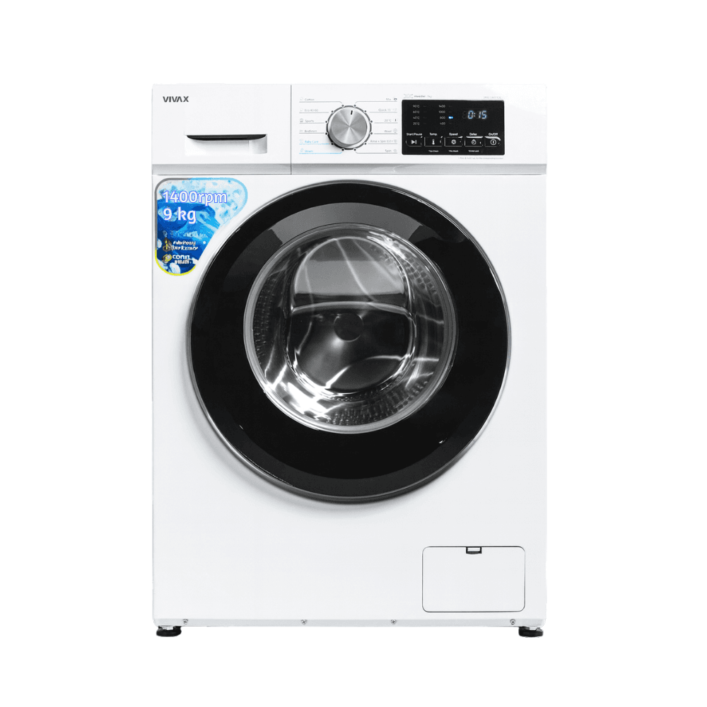 Lavatrice VIVAX Inverter WFL-140912CI 9Kg 1400RPM Klasa A – E bardhë
