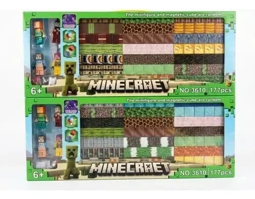Set Minecraft me Blloqe Magnetike – 177 Pjesë