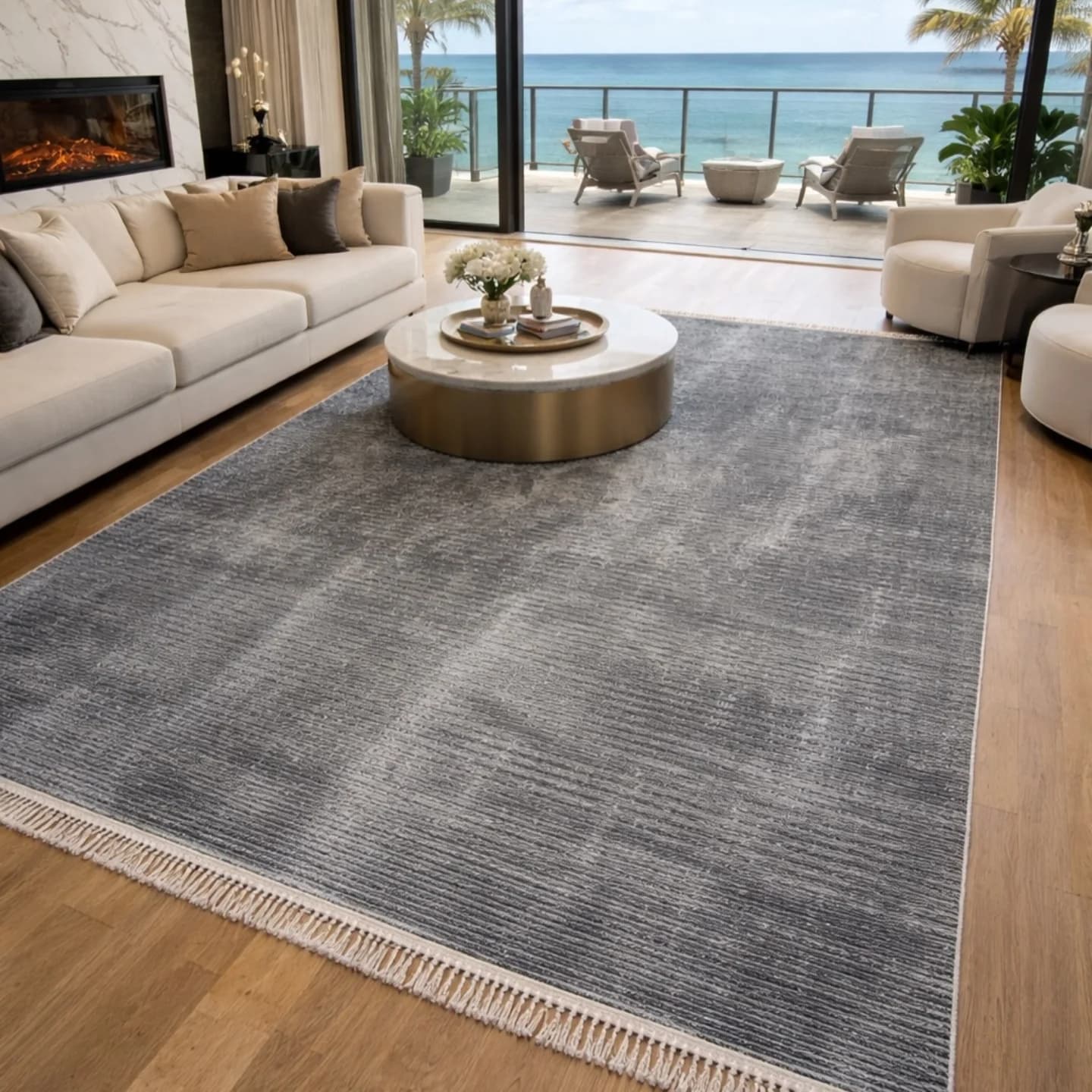 Tapet që lahet në lavatriçe, me bazë gome kundër rrëshqitjes, 160 × 230 cm