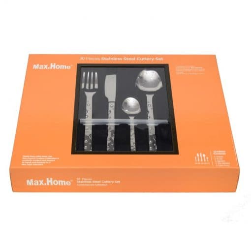 Set 30Cp Luge/Pirune/Thika Inoks Premium F980 MAX.HOME