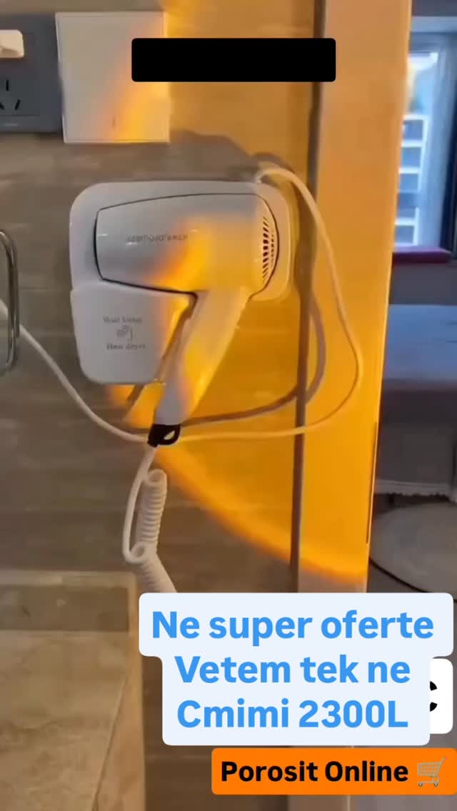 Tharëse flokësh për montim në mur