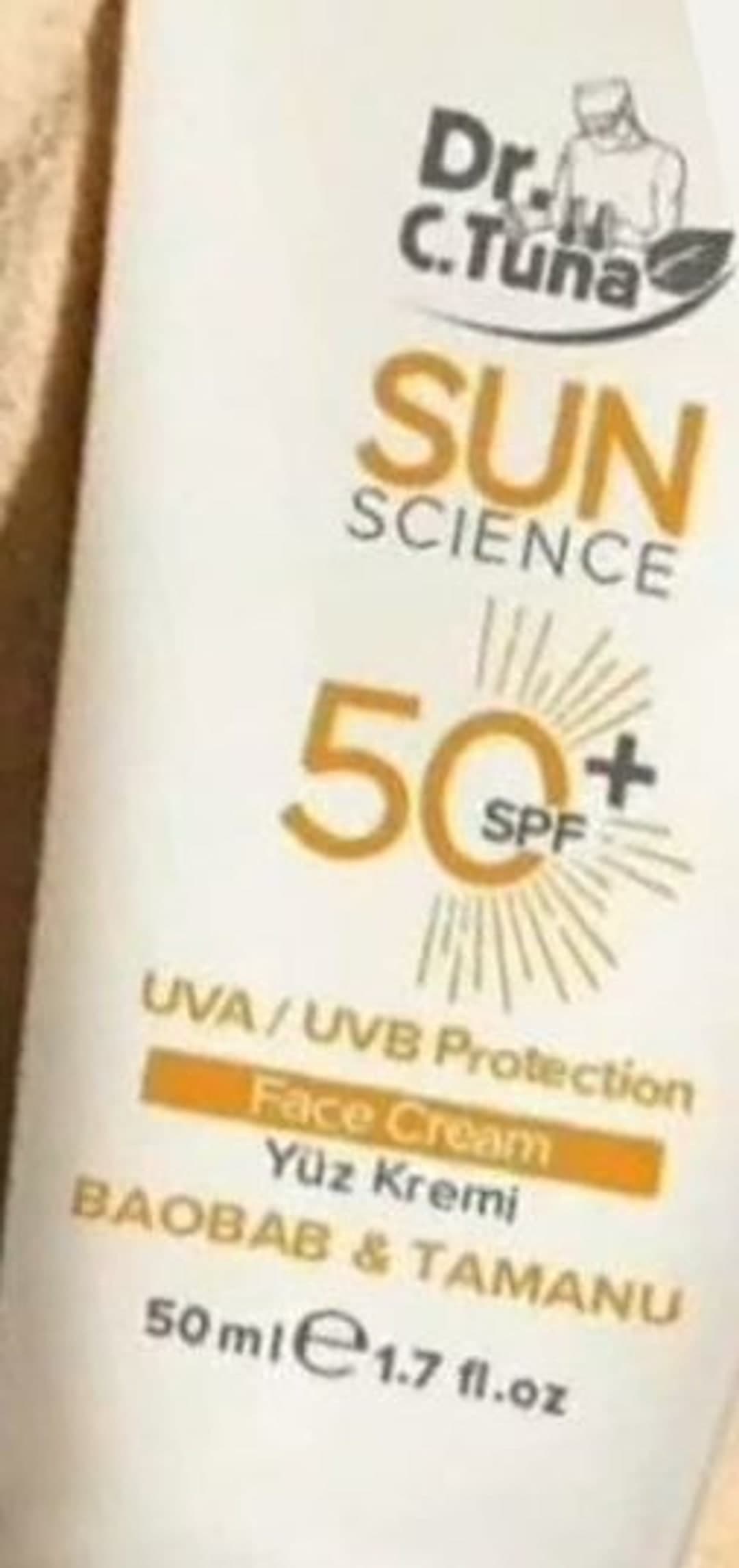 Krem dielli për fytyrën Dr. C.Tuna Sun Science SPF 50+, 50 ml