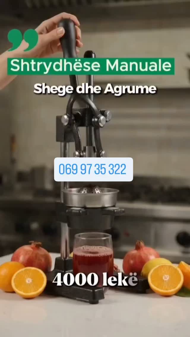 Shtrydhëse manuale profesionale për shegë dhe agrume, metalike