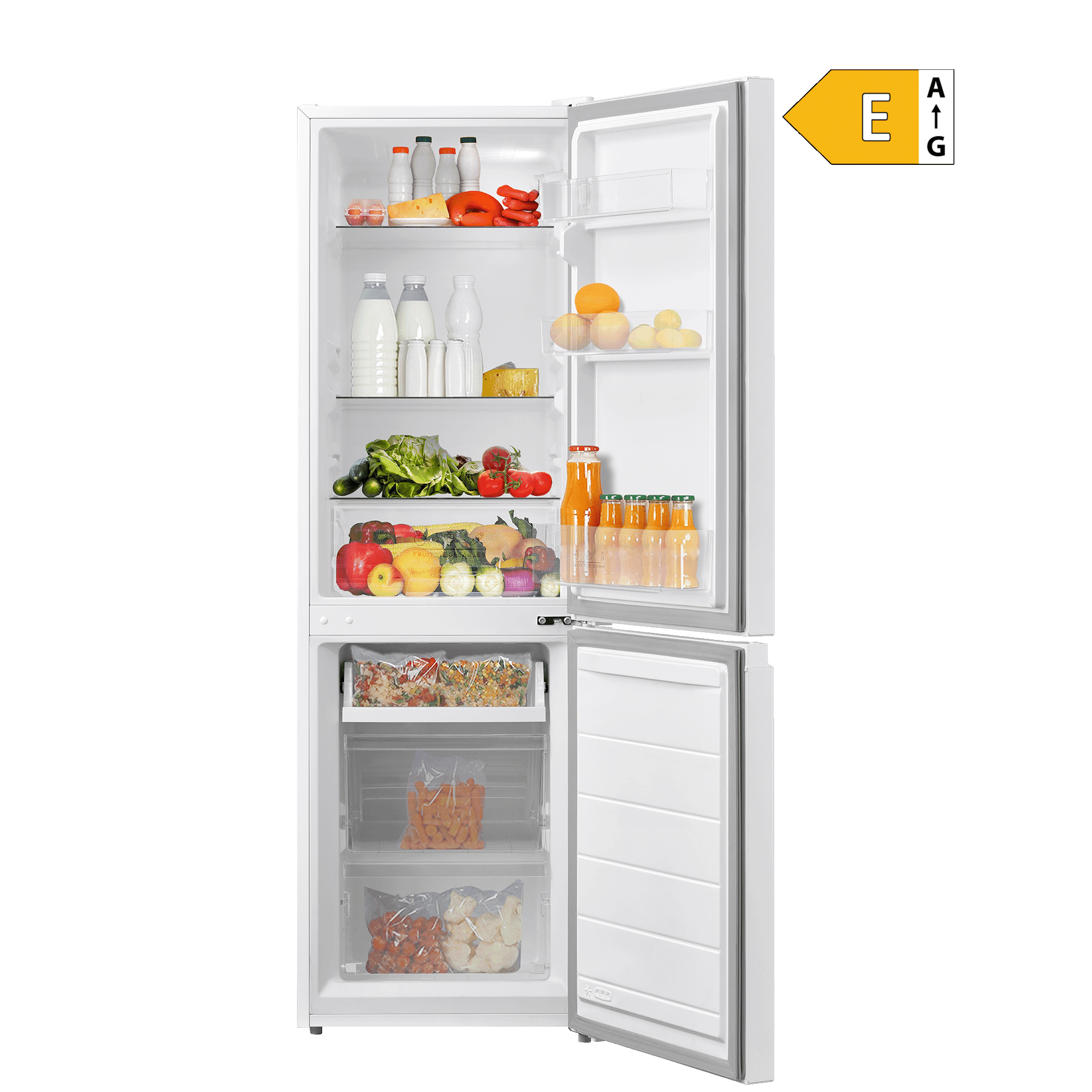 Frigorifer i Kombinuar VIVAX CF-310EDNF X – No Frost, Inox, 310 L