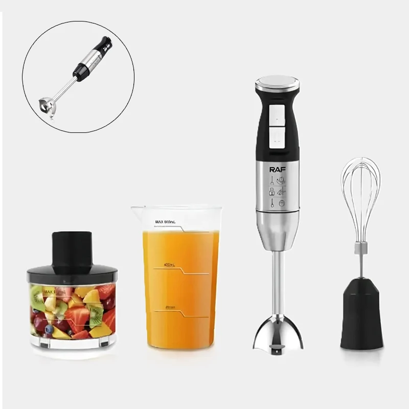 RAF Blender Set R.3027 | Blender 4 në 1 – 400W, 4 Tehe Inox & Gotë 1000ml