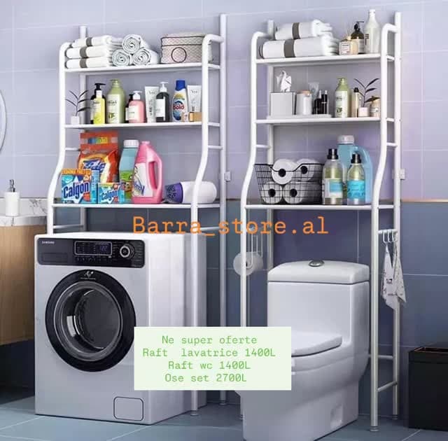 Raft metalik mbi WC me 3 kate