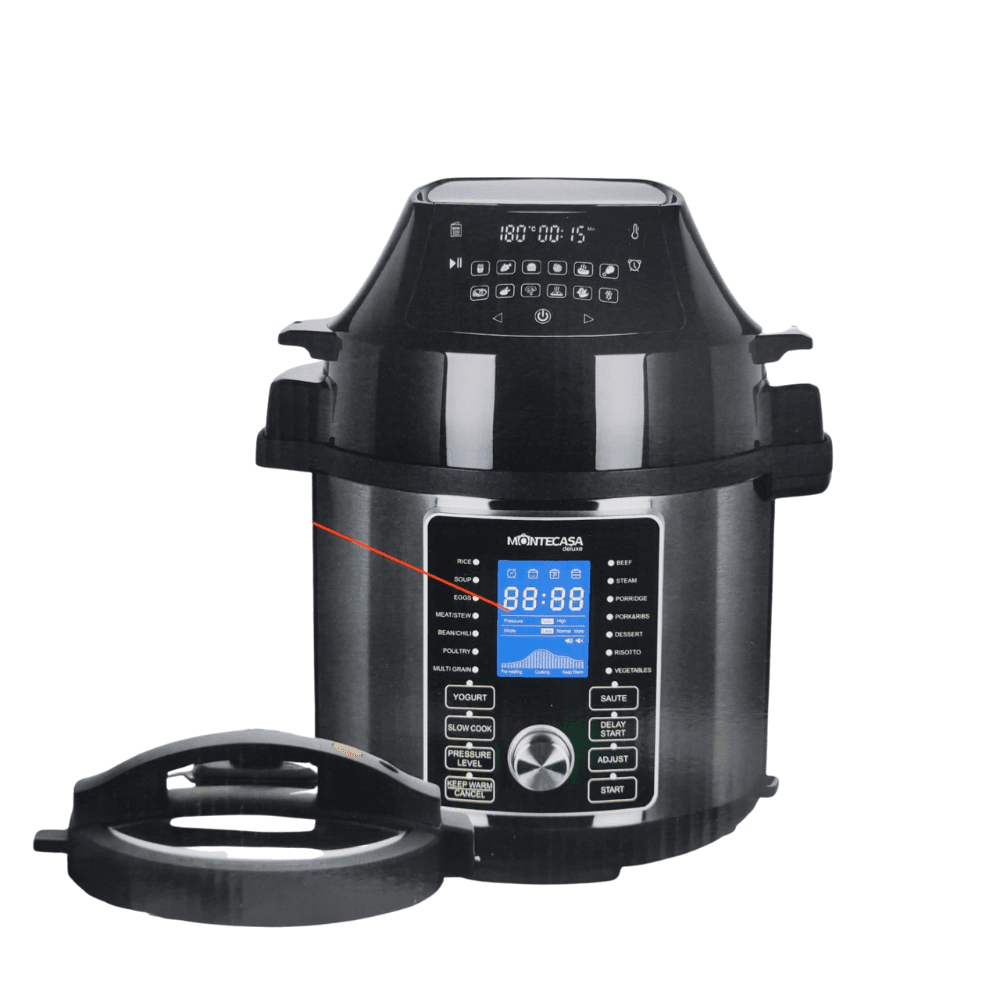 Multicooker & Air Fryer Montecasa delux, 6L, 1500W + 1000W, 30 Programe