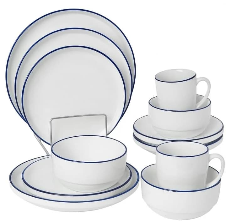 Set Enësh Porcelani 16 Pjesë – Servis Tavoline Elegant për 4 Persona