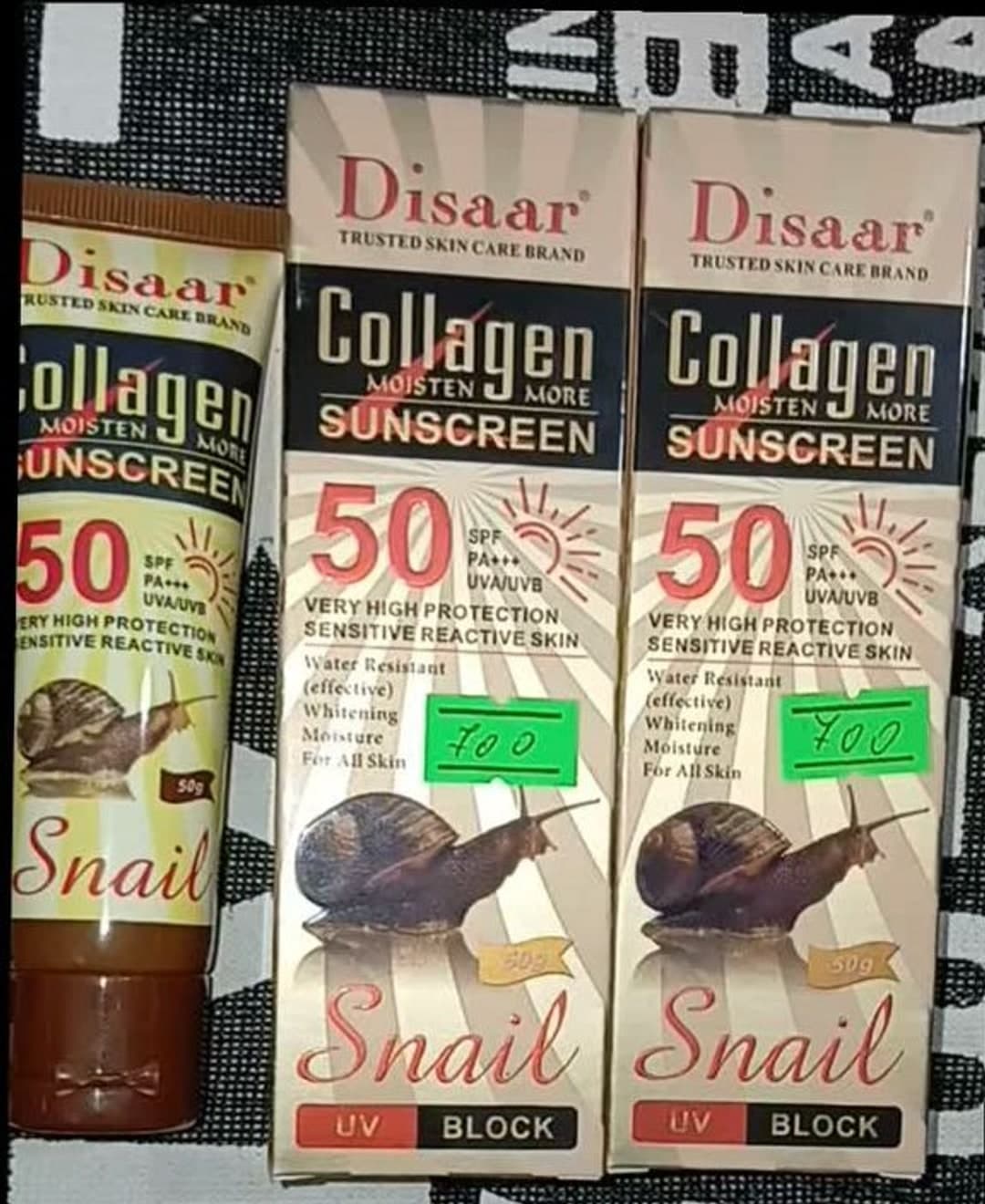 Krem dielli Disaar Collagen Snail SPF 50, 50 g